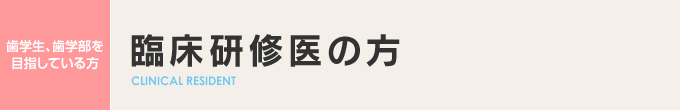 歯学生、歯学部を目指している方【臨床研修医の方】